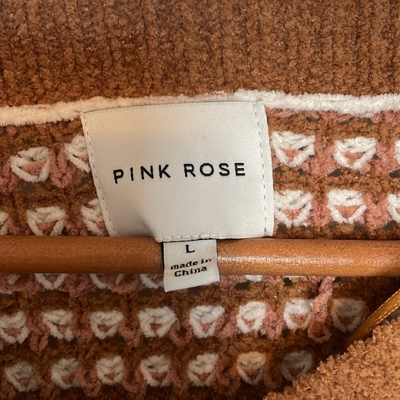 13 Pink Rose Cropped Sweater - Picture 2 of 3